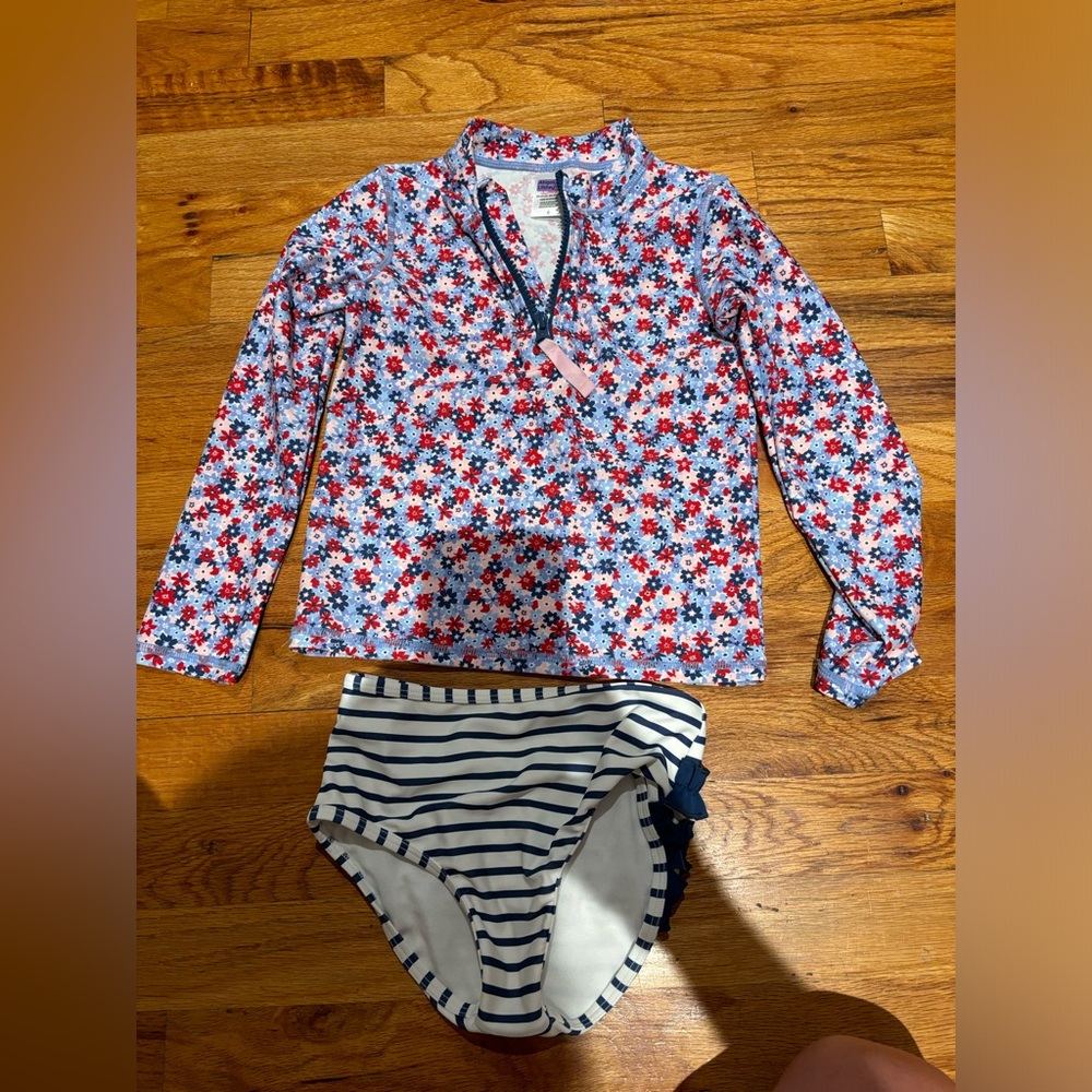 Ruffle Butt Rashguard Set, Size 6